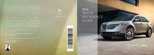 2013 Lincoln MKX Quick Reference Guide